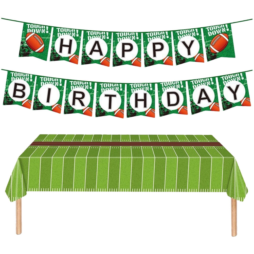 1 Set American Football Theme Party Decorations Table Cloth Hanging