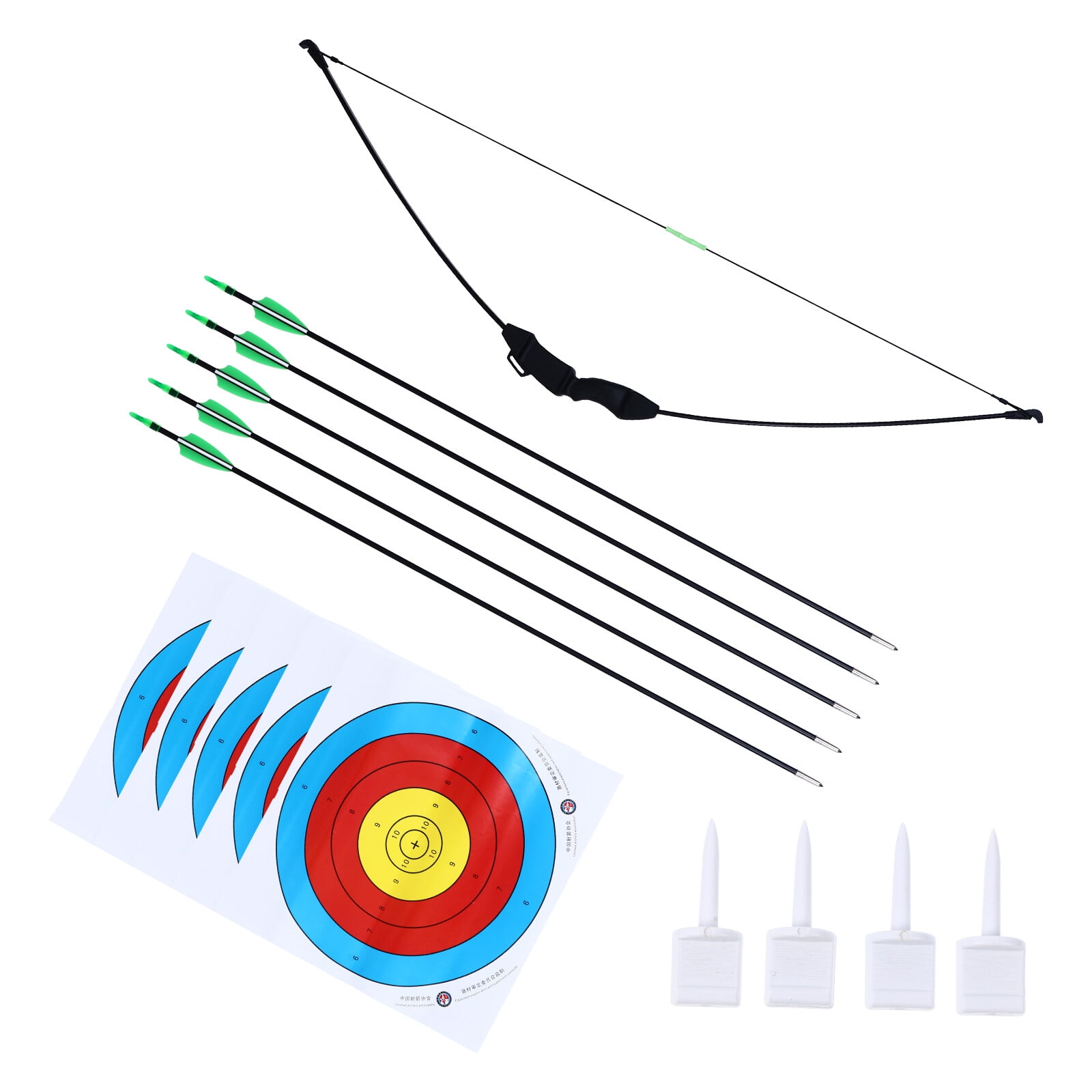 1 Set Archery Recurve Kit Bow and Arrow Set for Kids Youth Adult