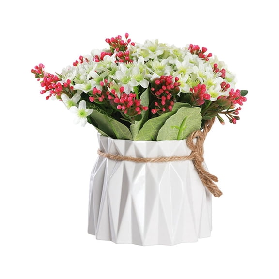 1 Set Artificial Flower Realistic Easy to Care Simulation Hydrangea Flower Potted Plant Decoration Home Decor