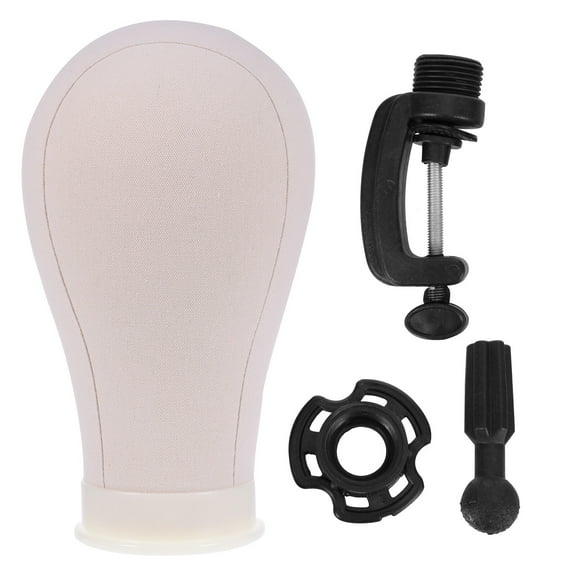 CIMAXIC 1Set Smooth White Wig Display Head with Stand for Salon Or Personal Use