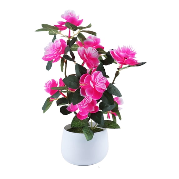 1 Set Artificial Potted Plant Portable Fadeless Plastic Home Decor Simulation Flower for Wedding