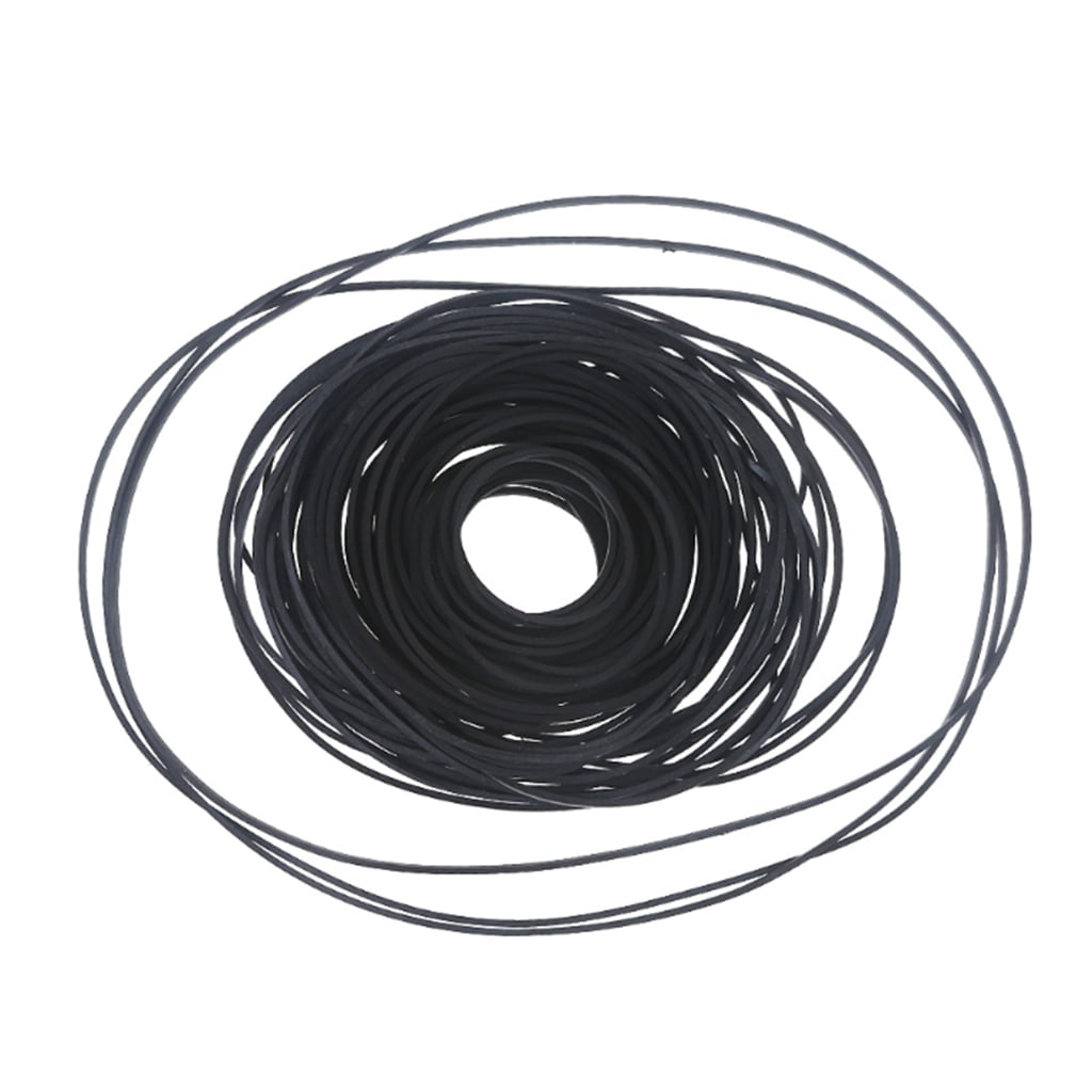 Kanayu 100 Pcs Recorder Rubber Belts 40-135 mm Square Cassette Tape Machine Repair