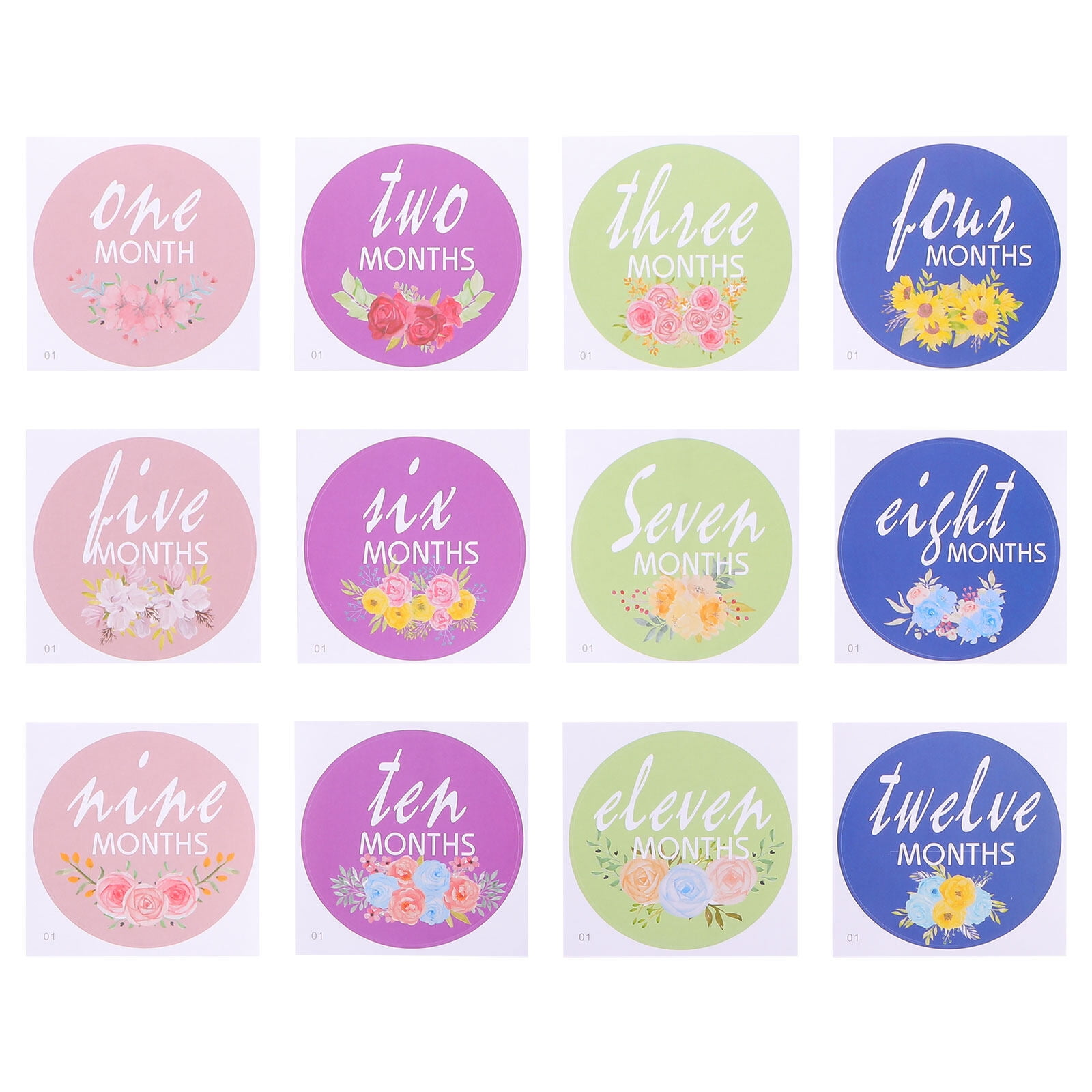 1 Set Baby Monthly Stickers Milestone Stickers Newborn Stickers Baby ...