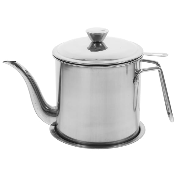 Yardwe Kitchen Grease Can Set with Stainless Steel Oil Strainer and Large Handle for Easy Cooking and Oil Storage