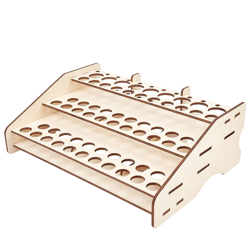 1 Set Basswood Leathercraft Tools Storage Rack Spool Thread Stand DIY Leather Craft Punching BurlyWood Finished Product: 29.8x40.7x14cm