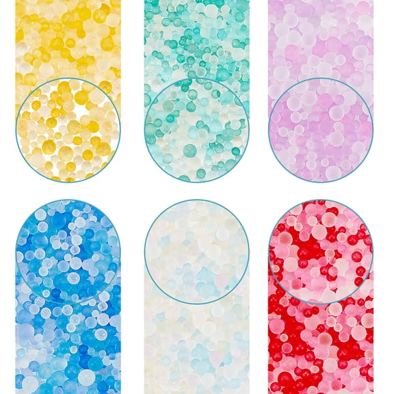 1 Set Beads DIY 3D Nail Art Decoration Mini Glass Beads Tiny Caviar Nail Beads Mixed Color 1.8~3.5mm 6 colors 20g/color