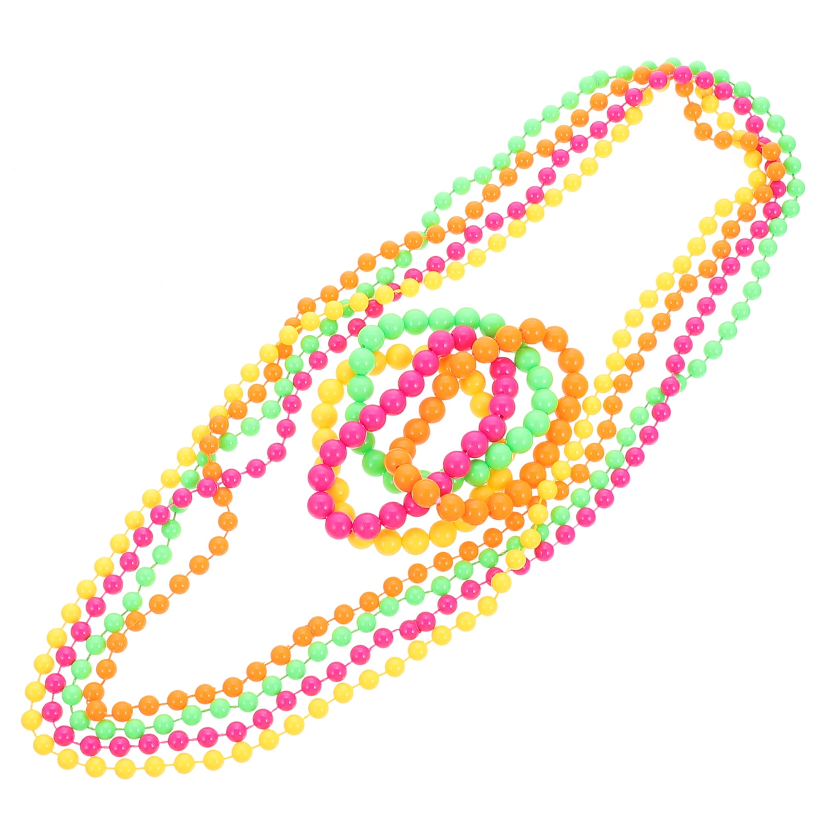 1 Set Beads Necklace Mardi Gras Beads Costume Bracelets Necklaces Party ...