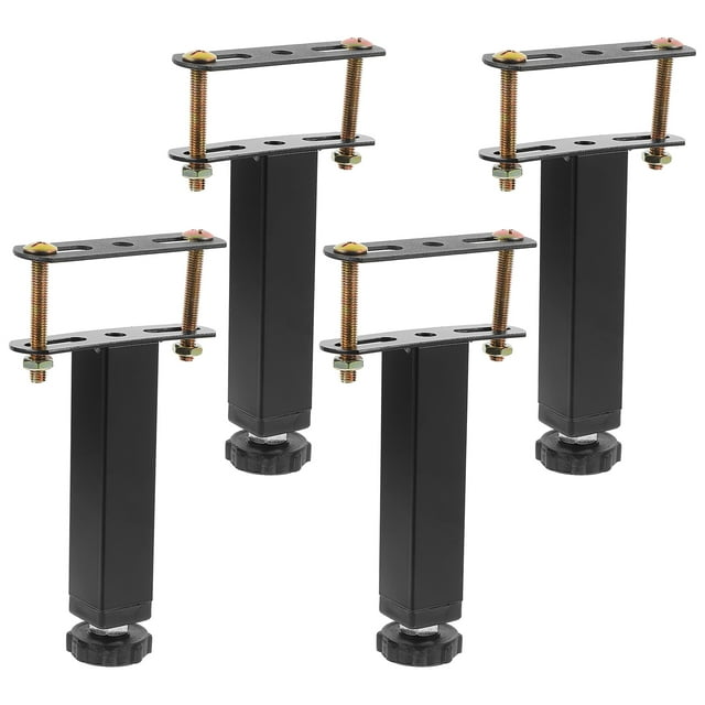 1 Set Bed Frame Support Leg Adjustable Height Center Holder Steel Bed