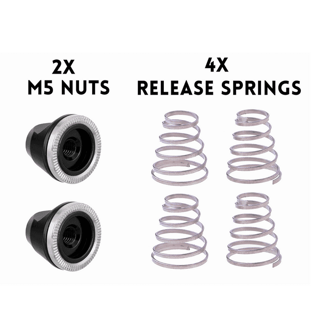 1 Set Bicycle Quick Release Hub Wheel String Replacement Spring M5 Nut