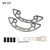 1 Set Bike Chainring Guard 104 -Bcd Bicycle Chain Ring Protector Cover 30-40T Sprocket Aluminum Alloy Bicycle Part Gray 30-32T