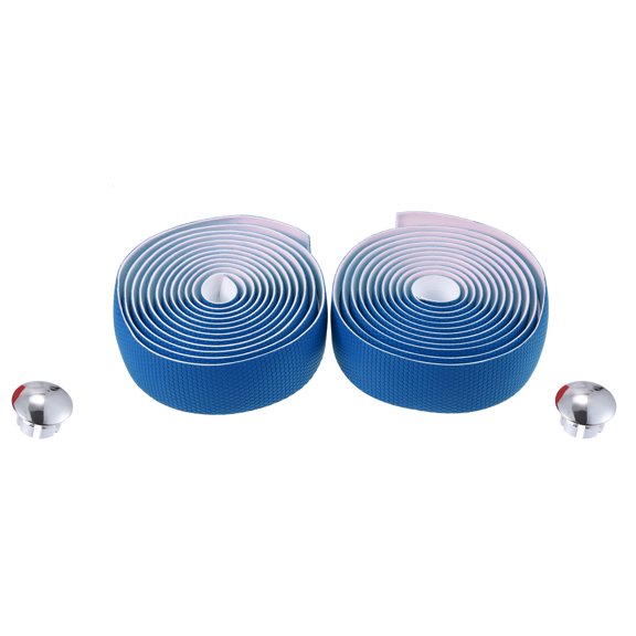 1 Set Blue Bike Handlebars Belt High Elastic Soft Shock Absorption Band Steering Tape Hexagonal Ball Pattern