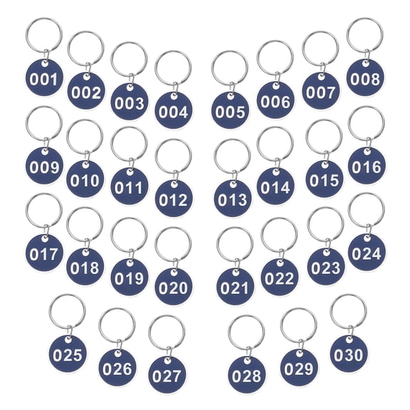 1 Set Blue Metal Number Tags for Luggage Identification and Key Tagging for Hotels and General Users