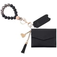 thumbnail image 1 of 1 Set Boho Wristlet Keychain Wallet with Lipstick Holder, 1 of 5