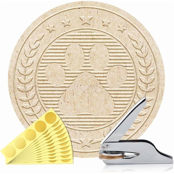 1 Set Book Embosser Personalized Paw Pattern Book Stamp Durable Library Stamp with Handle Set for Books Library Envelopes Documents