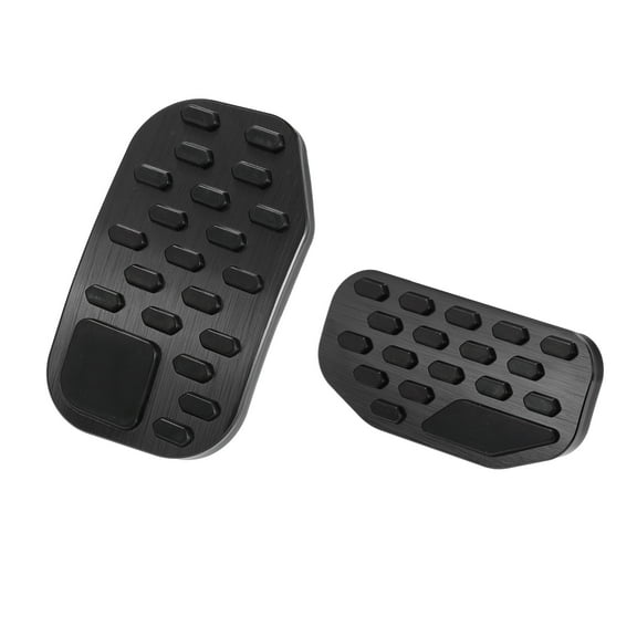1 Set Brake Gas Pedal Pads Auto Accelerator Pedal Covers for Ford F-150 2021-2023 Metal Plastic Black