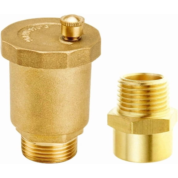 1 Set Brass Automatic Float Valve Kit 1/2 Inch G Air Bleeder Release Vent Pipe Fitting Connector Adapter