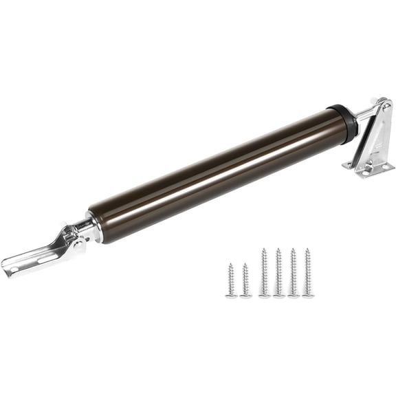 1 Set Brown Screen Door Closers, Storm Door Closer Medium Duty Screen Door Shock Adjustable Cushion Speed Screen Door Pneumatic Closer, Screen Security Doors Storm Door Shocks Smooth Door Closer