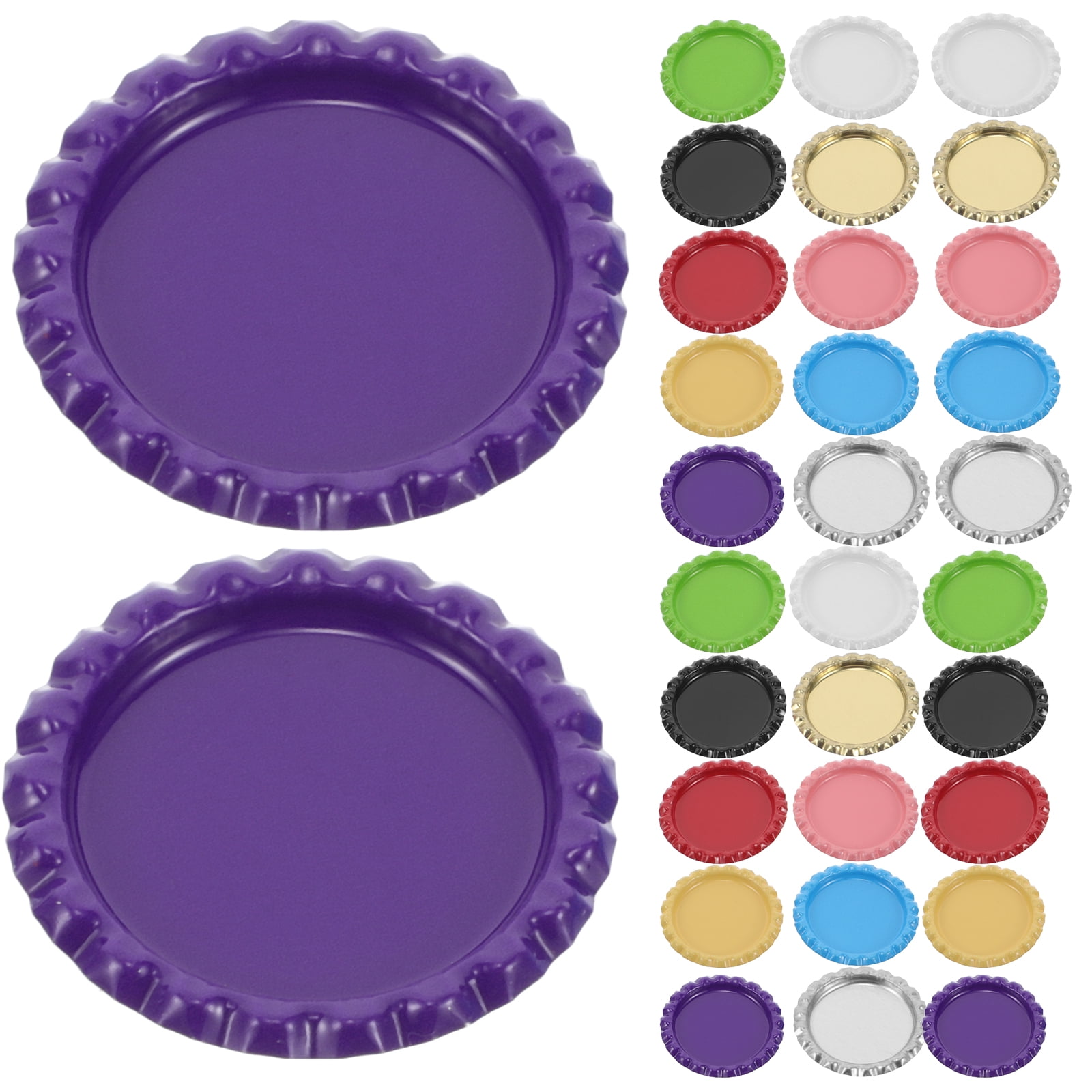 Set Bulk Metal Bottle Caps Diy Craft Projects Flat Decorative