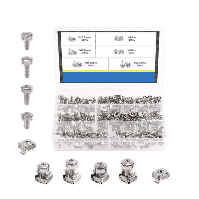 1 Set Cage Screws Nuts Computer Rack Mount Cage Screws Server Rack Cage