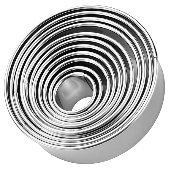1 Set Cake Ring Cake Molds Stainless Steel Kitchen Round Food Baking Ring Mold