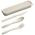 thumbnail image 1 of 1 Set Camping Tableware Utensil Portable Cutlery Spoon Fork Cutter with Case, 1 of 6