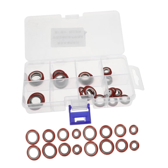1 Set Car Air Conditioner Repair Box Compressor Automotive Air Conditioning Ac Gasket Replacement Ac Rings Ac Line Disconnect Tool Metal Red