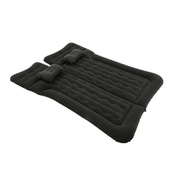 1 Set Car Air Mattress Camping Bed Air Bed Mat Sleeping Mat with Pillows for Car Travel Camping Black