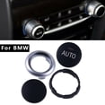 thumbnail image 1 of 1 Set Car Inner Control Button Knob For BMW 5 6 7 Series X6 Black+Silver Car Parts 61319393931 Temperature Control Switch Cover, 1 of 12
