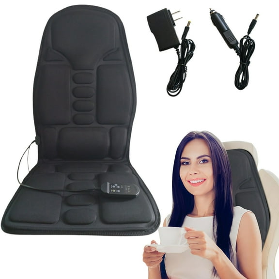1 Set of Car Massage Cushion Massage Seat Cushion With Heat Back Massager Heated Seat Cover With Vibrating Massage Nodes & 2 Heat Massage Chair Pad for Home Use Cushion