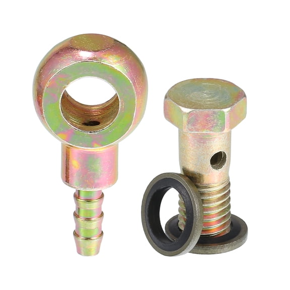 1 Set Car Oil Cooler Screw Ball Head Adapter Turbo Brake Line Bolt Adapter M10x1.5 5mm OD with Washers