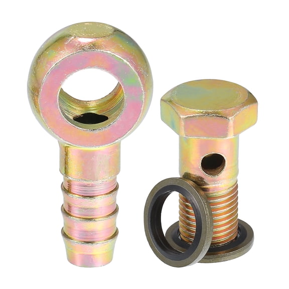 1 Set Car Oil Cooler Screw Ball Head Adapter Turbo Brake Line Bolt Adapter M12x1.25 12mm OD with Washers