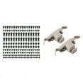 thumbnail image 1 of 1 Set Car Push Pin Rivet Trim Clips Kit Auto Fastener Fastener Rivet & 2 Pcs Beige Sun Visor Clip Holder Bracket,190 x Fastener Rivet Clips 2 x sun visor buckle,Beige & black, 1 of 8