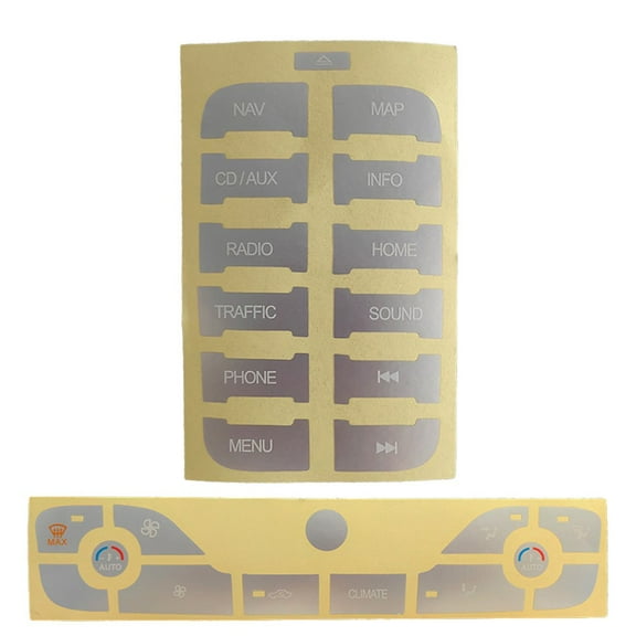 1 Set Car Stickers Repair Push Buttons Radio And A/C Repair Sticker For FORD For S-Max 2011 High Grade Vinyl Decal Stickers Trim