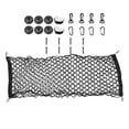 thumbnail image 1 of 1 Set Car Trunk Seat Back Elastic Mesh Rear Cargo Net 4 x Hook 4 x Button Hole 4 x Screws 43.3"x15.7", 1 of 6