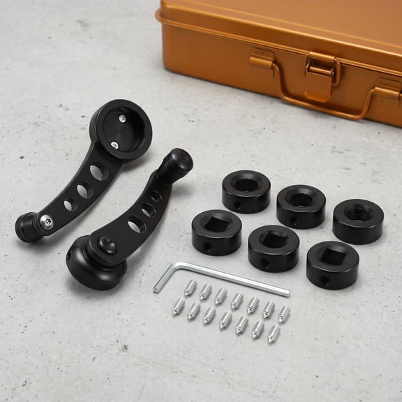 Universal Car Window Crank Handles Set, Aluminum Left & Right Door Winders, Rocker Style for Vehicle Window Replacement