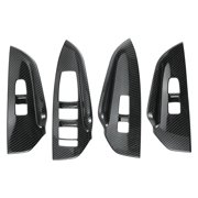 1 Set Carbon Fiber Pattern Interior Window Lift Switch Button Plate Cover for Kia K5 Optima 2020-2022
