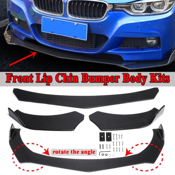 1 Set Carbon Front Look Bumper Lip Spoiler Splitter Body Kit For BMW F10 F30 F32 F36 F80 M3 F82 M4 (Instruction Not Included)