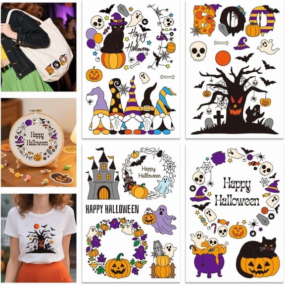 1 Set Carnival Cloth Water Soluble Embroidery Patterns Wash Away Embroidery Stabilizer Stick and Stitch Mixed Shapes 297x210mmm 4pcs/set creative