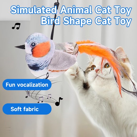 1 Set Cat Toy with Sound Effect Interactive Bite-Resistant Bird Shape Fun Cat Teasing Toy Pet Supplies