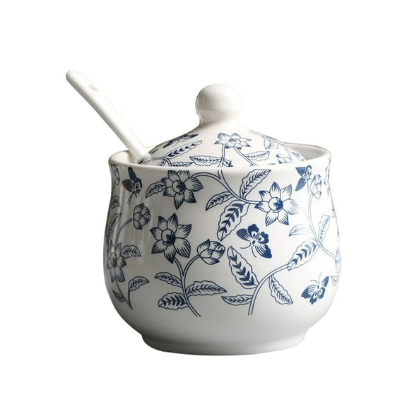 HOMEMAXS Ceramic Salt Container for Home Assorted Color Premium Material Large Capacity Kitchen Storage 1 Set