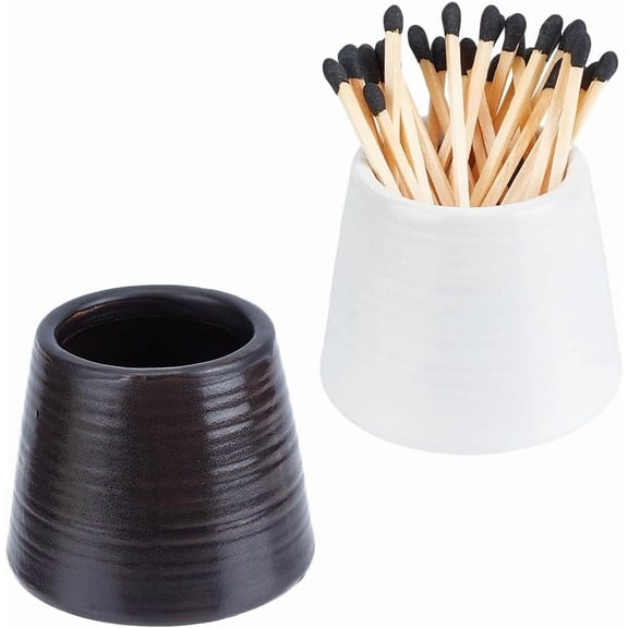 1 Set Ceramics Toothpick Holders Column Colorful 63x50mm Inner Diameter: 38mm 2pcs/set