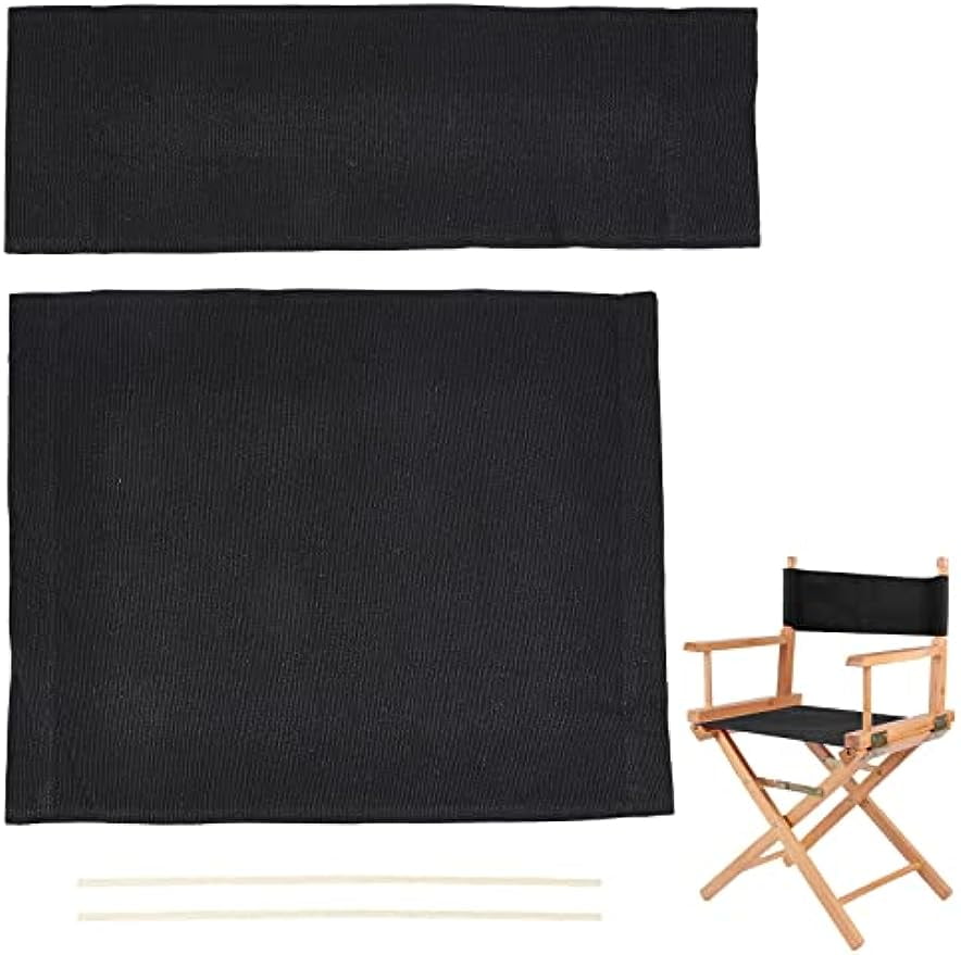 1 Set Chair Replacement Canvas Black Casual Directors Chair Cover Kit