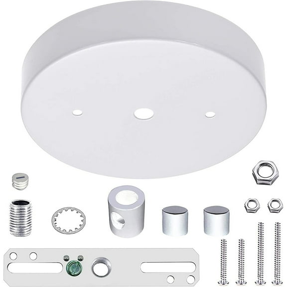 NIAIZEK White Metal Light Fixture Mounting Plate European Style for Enthusiasts, 1 Set and Easy to Install