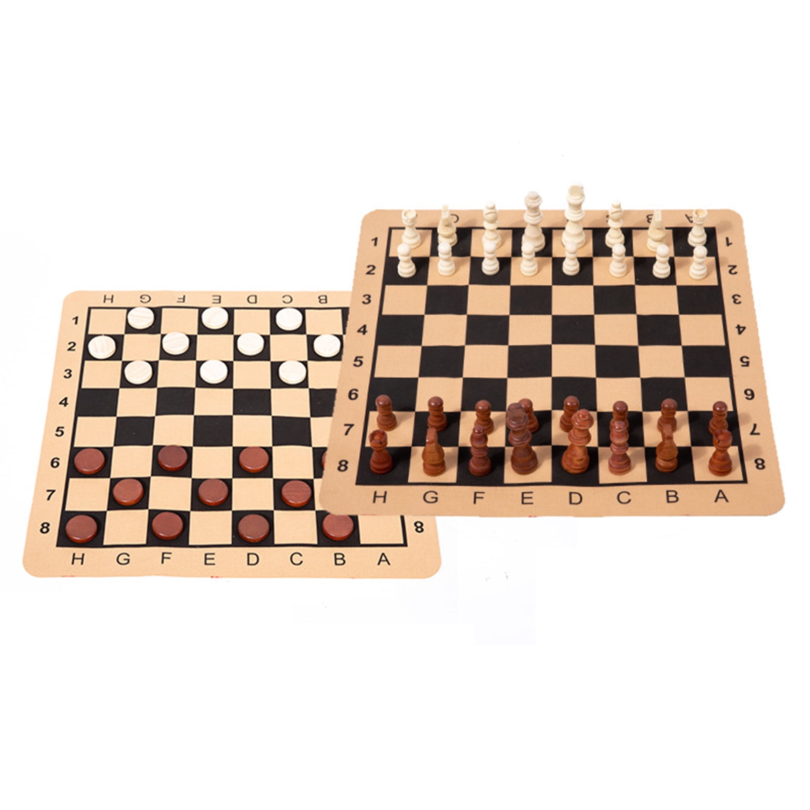 1 Set Chess Toy Portable Travel Chess And Checkers Set Wear-resistant ...