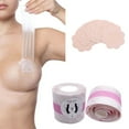 thumbnail image 1 of 1 Set Chest Sticker Multipurpose Transparent Design Comfortable Beautify Breathable Beauty Tool Silicone Breast Lift Boob Tape for Women, 1 of 7