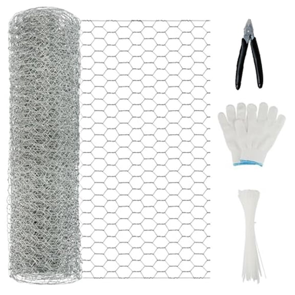 1 Set Chicken Iron Wire Mesh Animal Fence Net Hexagonal Mesh Poultry Wire DIY Craft Mesh Flexible For Garden Courtyard Farm
