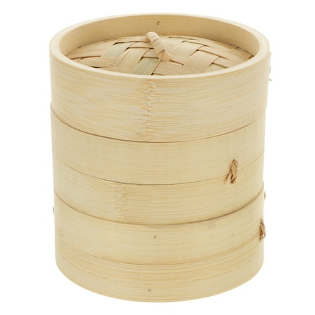 1 Set Steamer with Lid - Traditional Chinese Food Steamer for Kitchen Cooking and Healthy Meals
