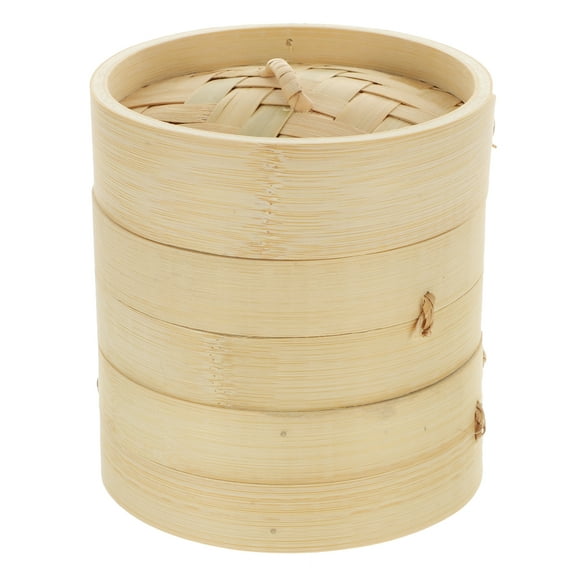 1 Set Chinese Bamboo Steamer Bamboo Food Steamer with Lid Kitchen Cookware