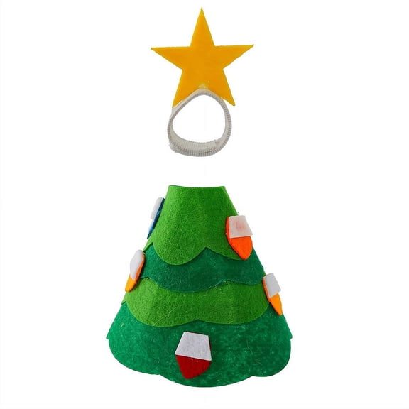 1 Set Christmas Mini Desk Goose Costume, 7 Inch Christmas Tree Style Print Outfit for Holiday Decor & Gift Giving