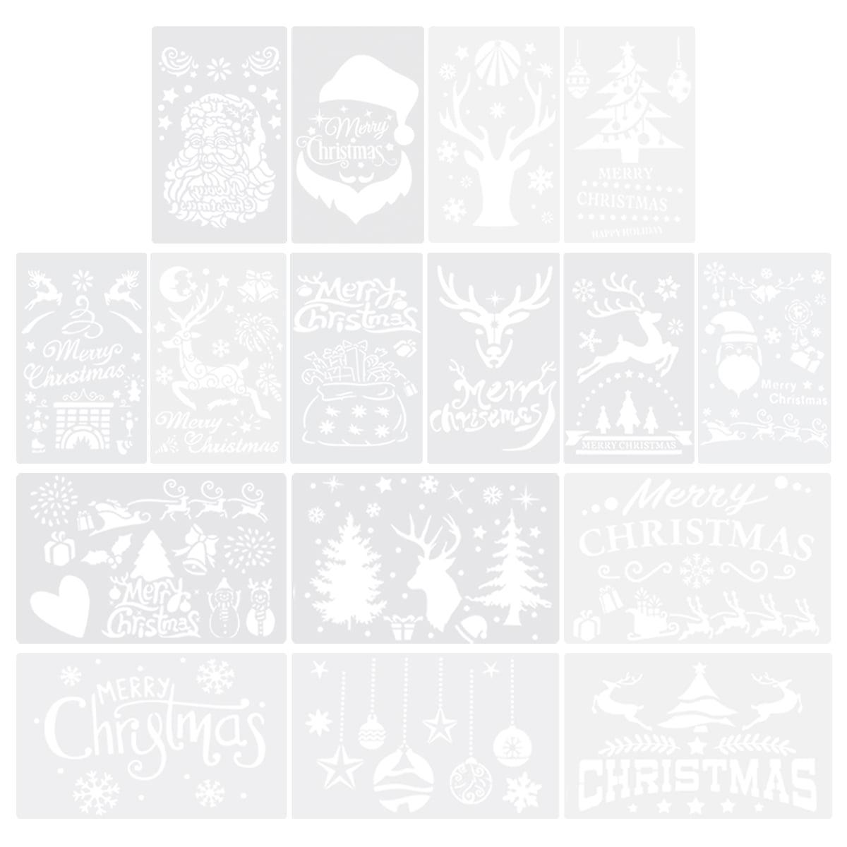 1 Set Christmas Template Handpainted Template DIY Painting Board Drawing Mold